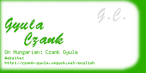 gyula czank business card